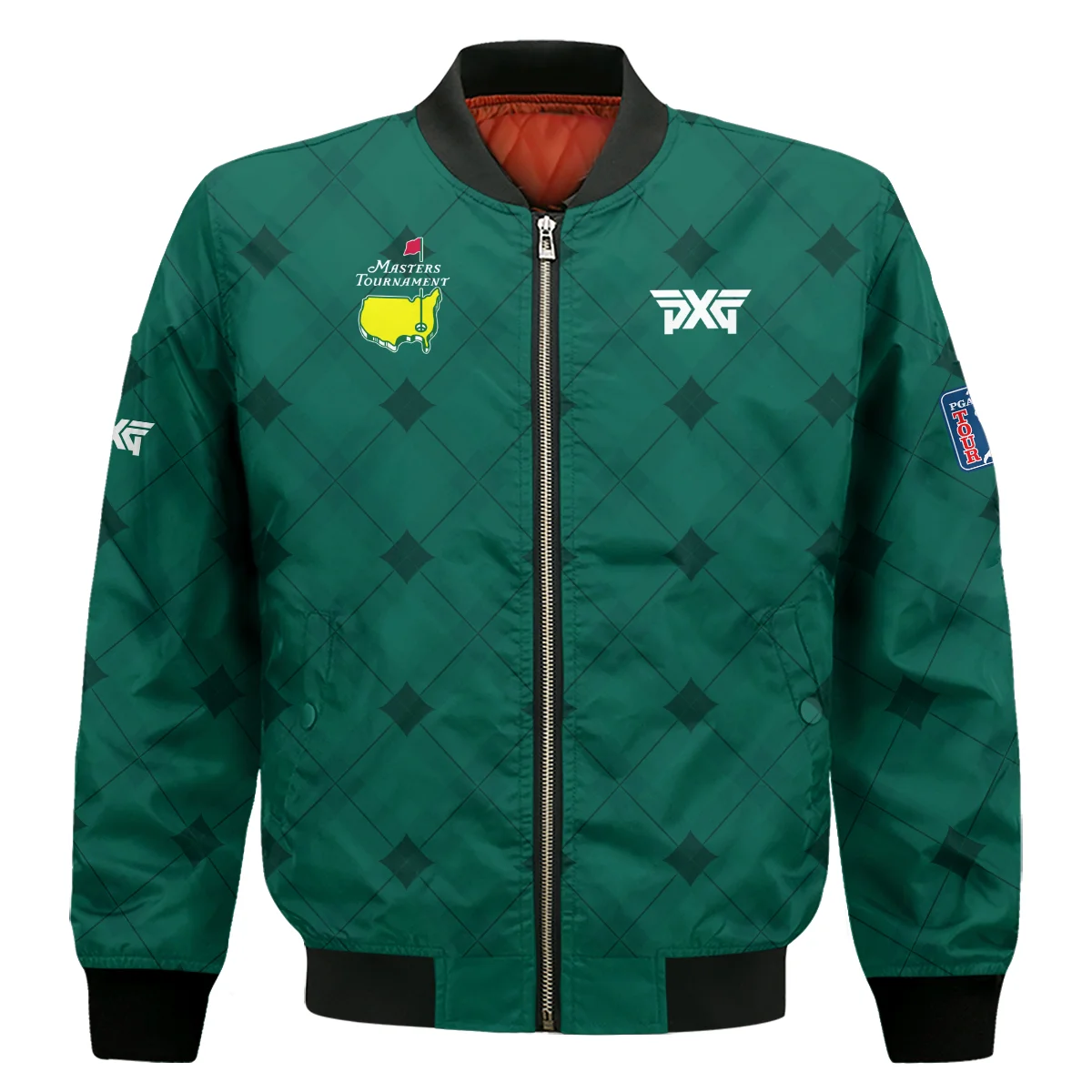 Golf Masters Tournament Green Argyle Pattern Sleeveless Jacket Style Classic Sleeveless Jacket