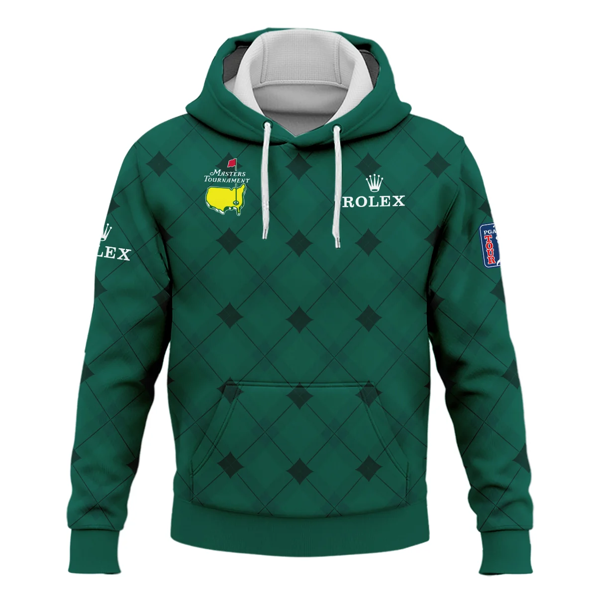 Golf Masters Tournament Green Argyle Pattern Rolex Hoodie Shirt Style Classic Hoodie Shirt