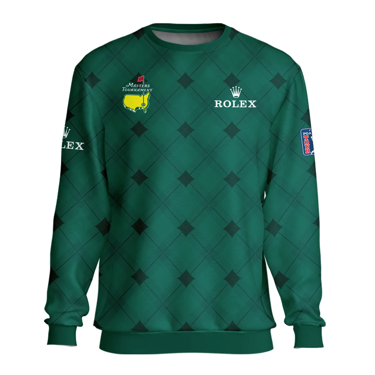 Golf Masters Tournament Green Argyle Pattern Rolex Unisex Sweatshirt Style Classic Sweatshirt