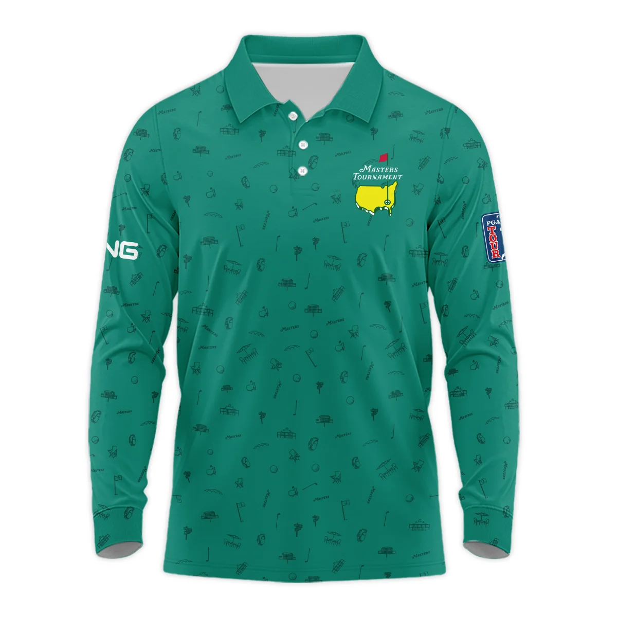 Golf Masters Tournament Ping Unisex Sweatshirt Augusta Icons Pattern Green Golf Sports All Over Print Sweatshirt
