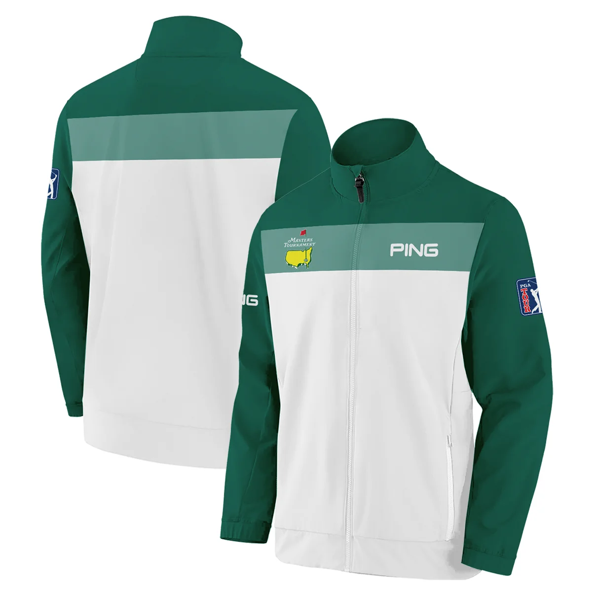 Golf Masters Tournament Ping Zipper Hoodie Shirt Sports Green And White All Over Print Zipper Hoodie Shirt