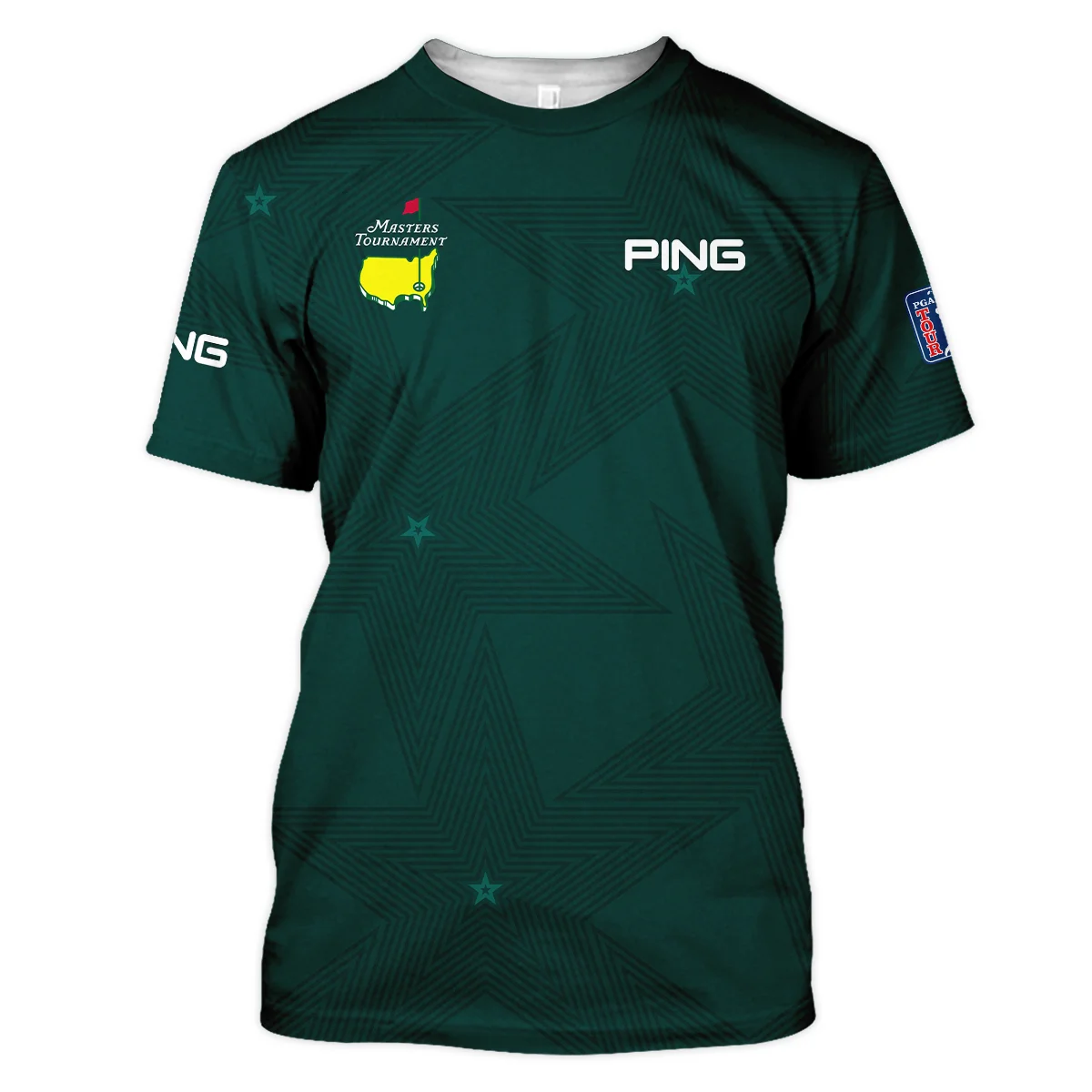 Golf Masters Tournament Ping Hawaiian Shirt Stars Dark Green Golf Sports All Over Print Oversized Hawaiian Shirt