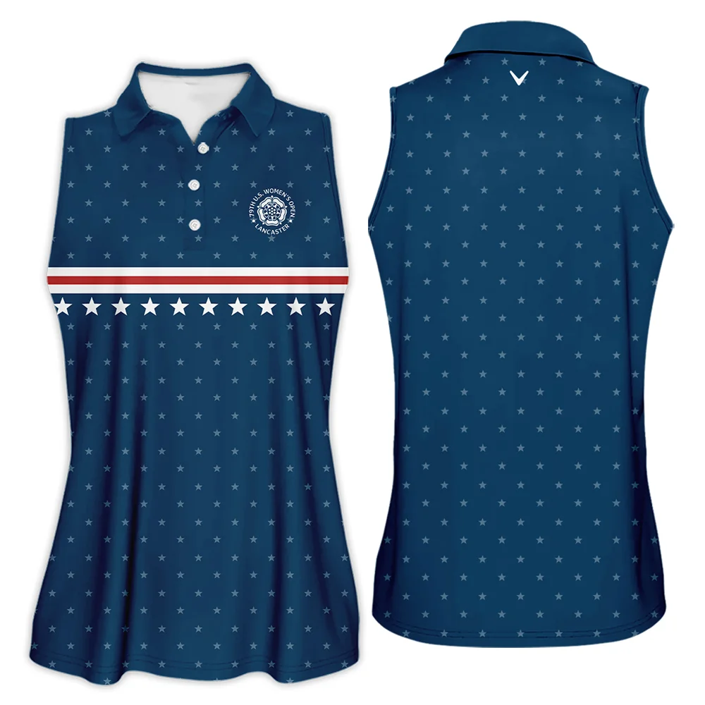 Golf Navy Blue Star American Callaway 79th U.S. Women’s Open Lancaster Sleeveless Polo Shirt