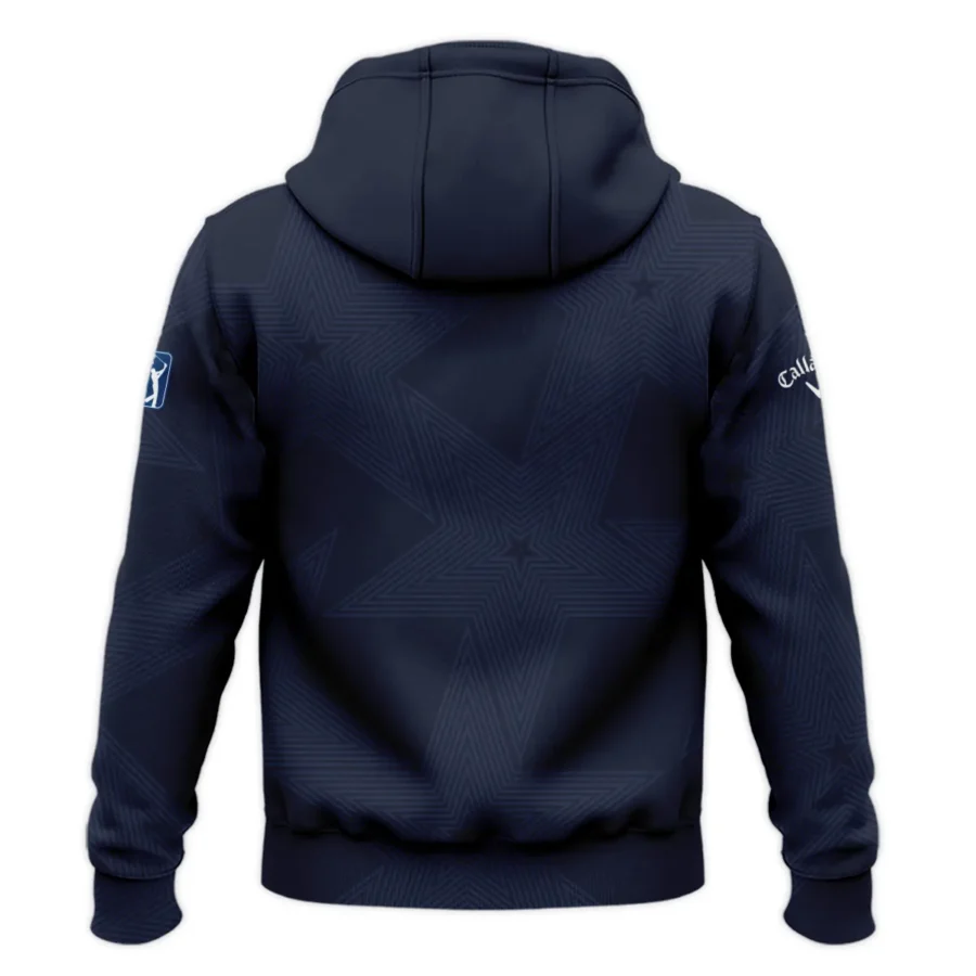 Golf Navy Color Star Pattern 124th U.S. Open Pinehurst Callaway Zipper Hoodie Shirt Style Classic