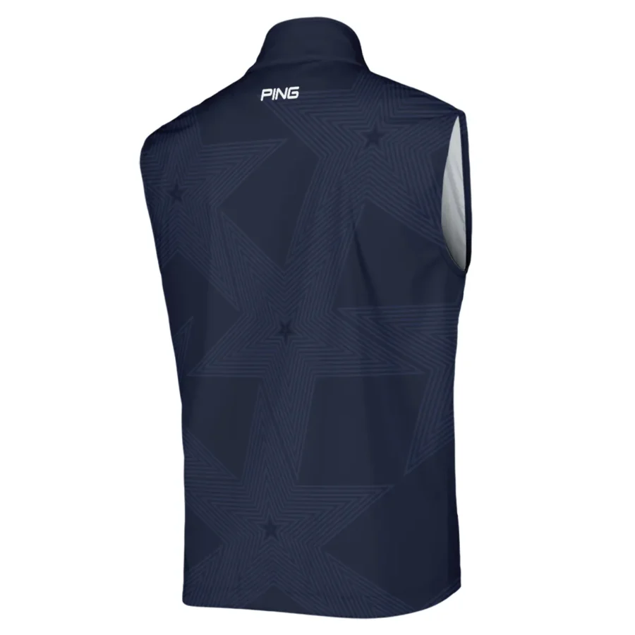 Golf Navy Color Star Pattern 124th U.S. Open Pinehurst Ping Sleeveless Jacket Style Classic