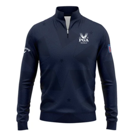 Callaway 124th U.S. Open Pinehurst Golf Sport Quarter-Zip Jacket Dark Blue Gradient Halftone Pattern All Over Print Quarter-Zip Jacket