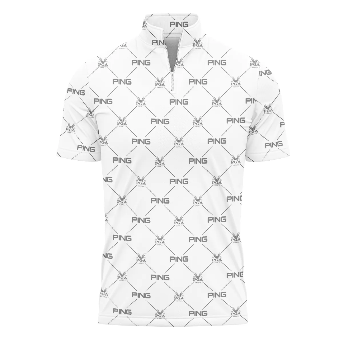 Golf Pattern 2024 PGA Championship Valhalla Ping Quarter-Zip Polo Shirt