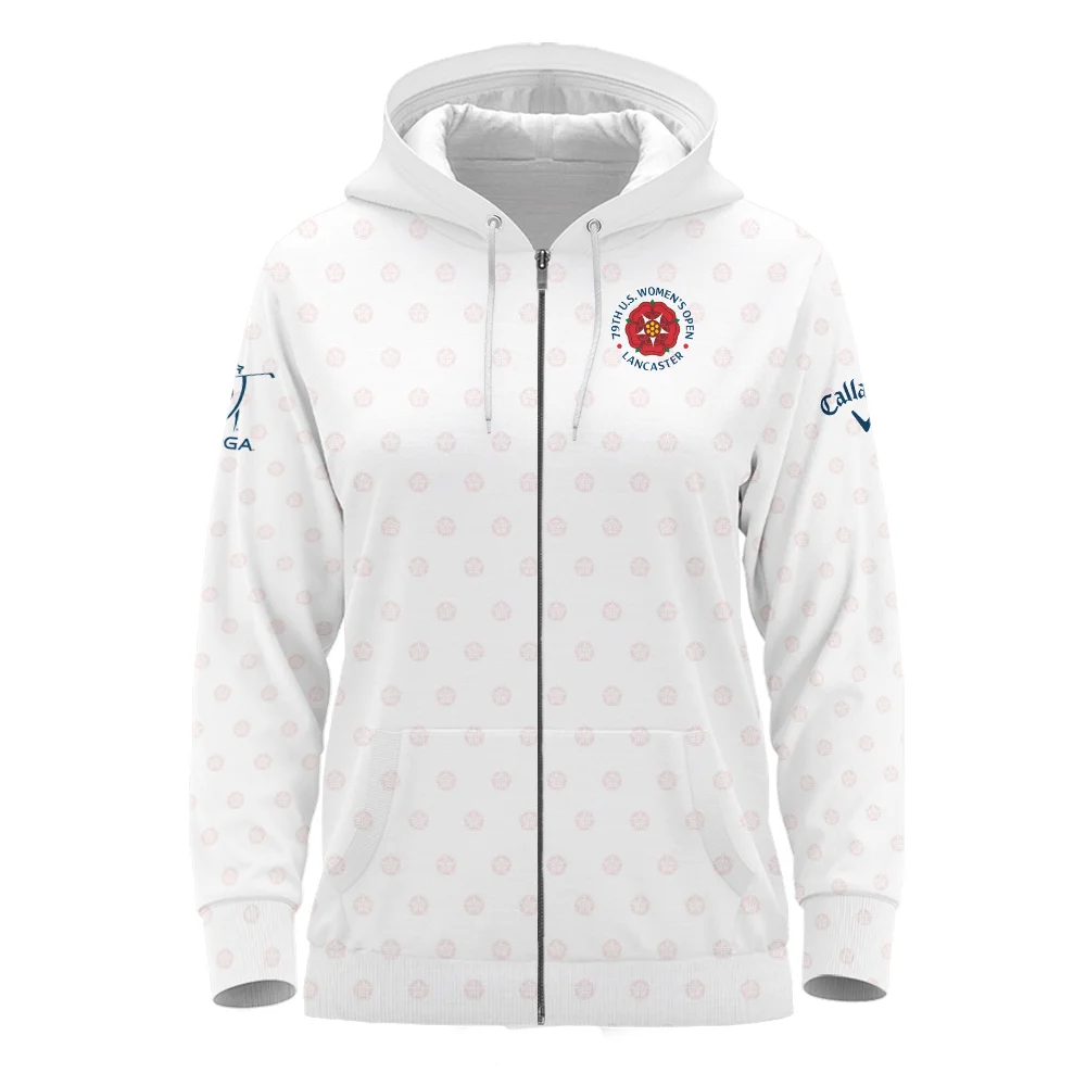 Golf Pattern 79th U.S. Women’s Open Lancaster Callaway Zipper Hoodie Shirt White Color All Over Print Zipper Hoodie Shirt