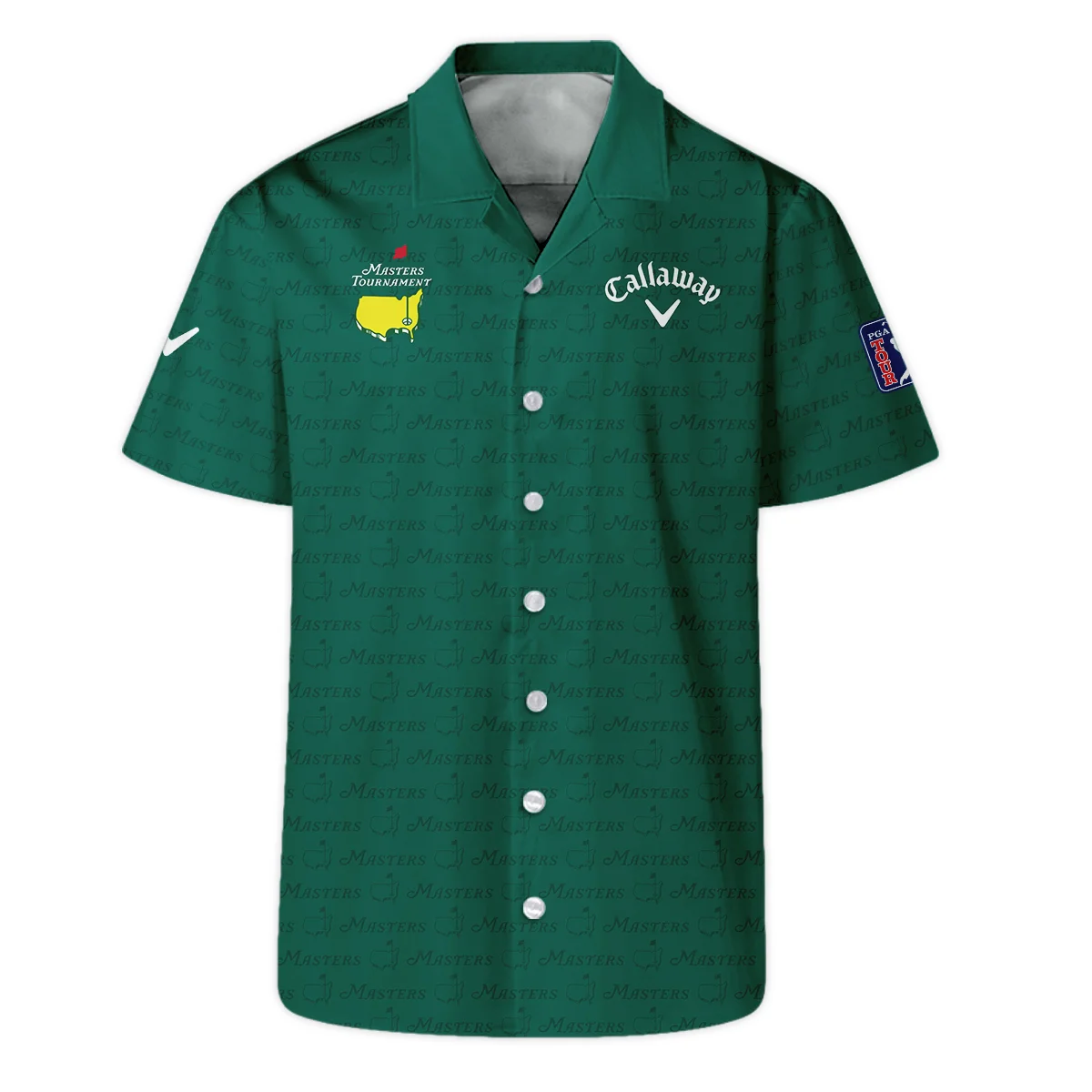 Golf Pattern Cup Green Masters Tournament Callaway Hawaiian Shirt Style Classic Oversized Hawaiian Shirt