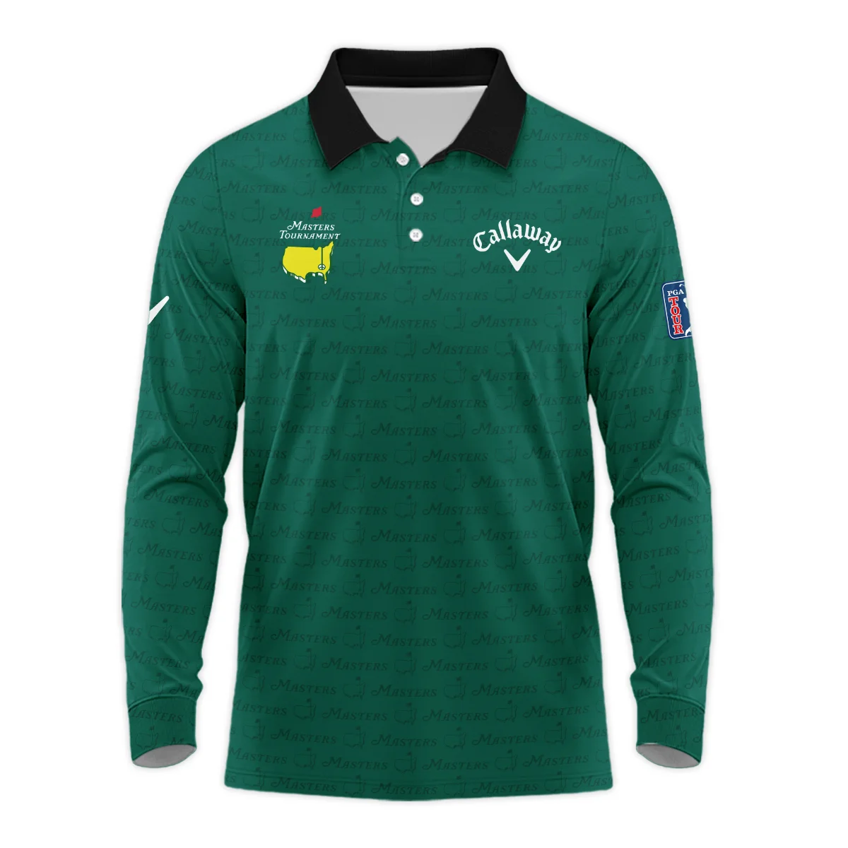 Golf Pattern Cup Green Masters Tournament Callaway Long Polo Shirt Style Classic Long Polo Shirt For Men