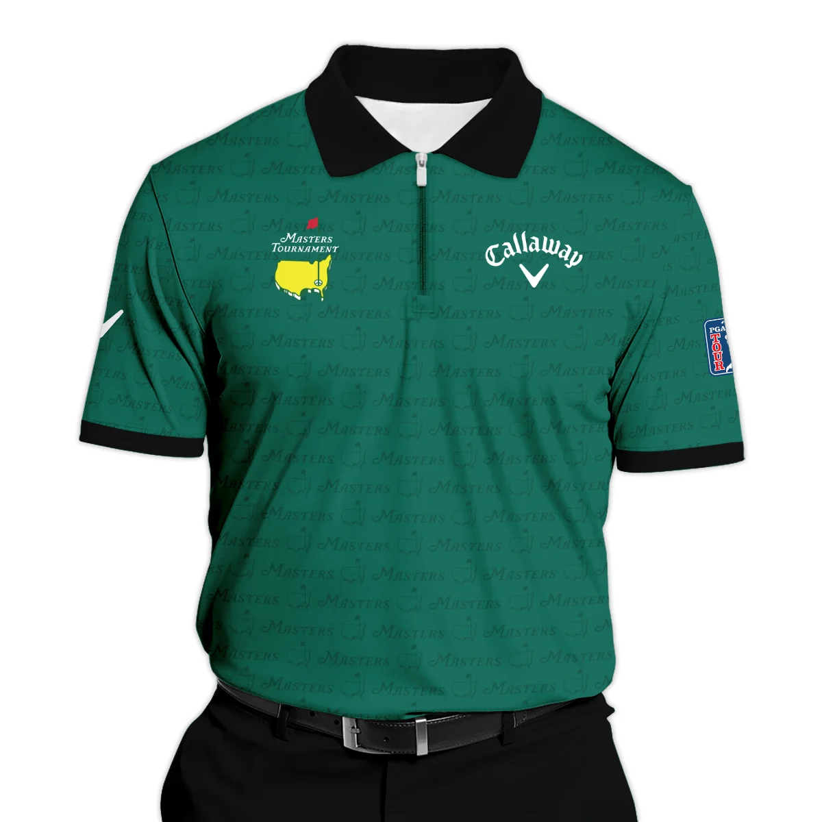 Golf Pattern Cup Green Masters Tournament Callaway Long Polo Shirt Style Classic Long Polo Shirt For Men