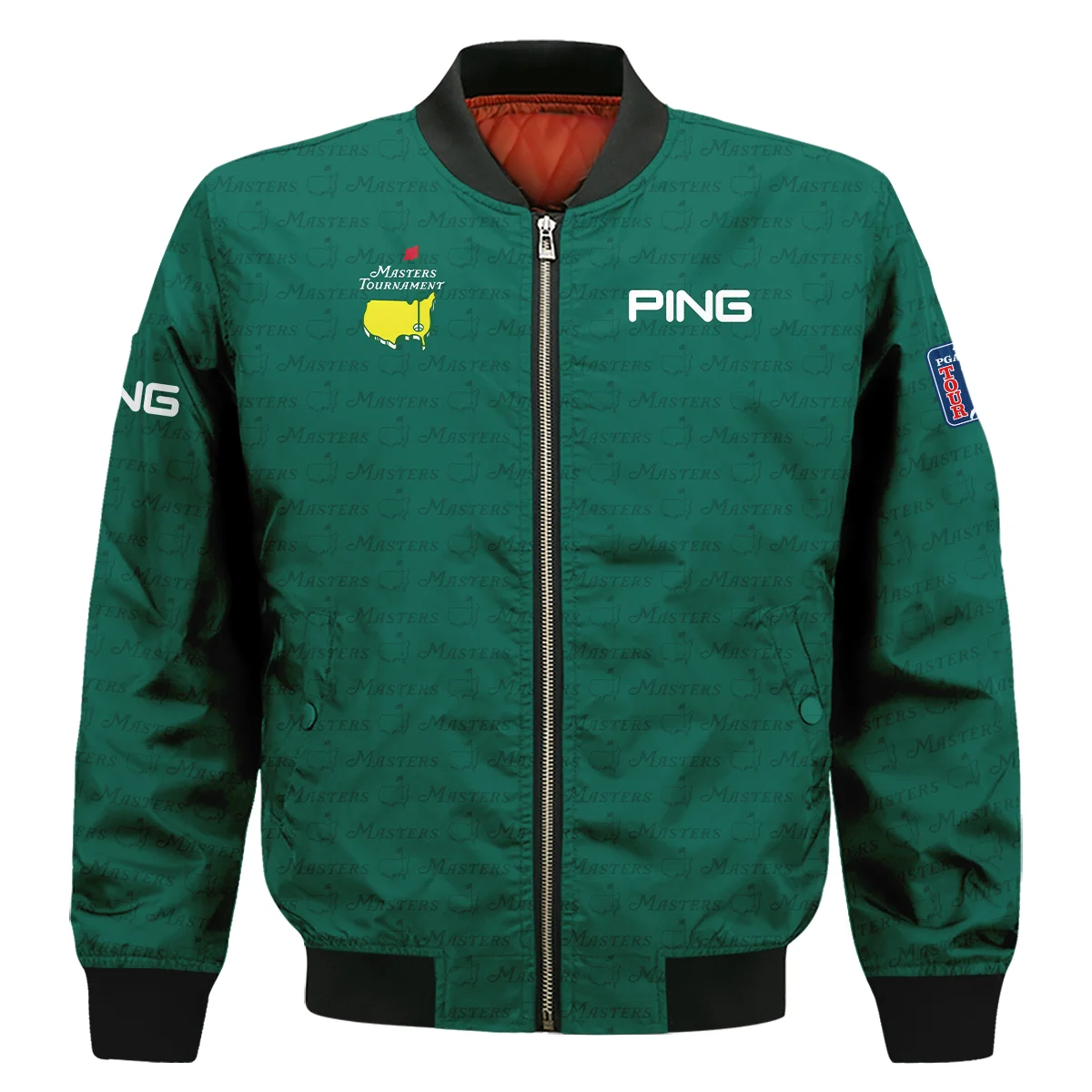 Golf Pattern Cup Green Masters Tournament Ping Bomber Jacket Style Classic Bomber Jacket