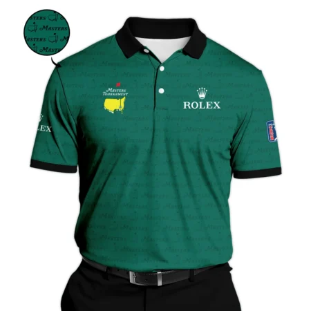 Golf Pattern Cup Green Masters Tournament Rolex Long Polo Shirt Style Classic Long Polo Shirt For Men