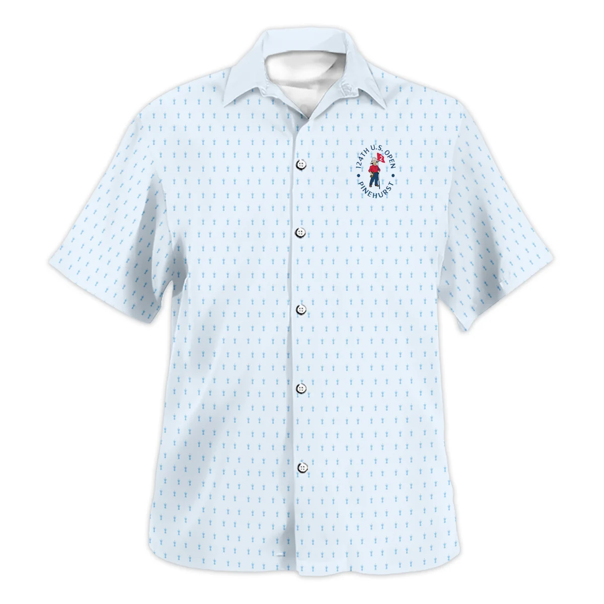 Golf Pattern Cup Light Blue Green 124th U.S. Open Pinehurst Zipper Hoodie Shirt Style Classic Zipper Hoodie Shirt