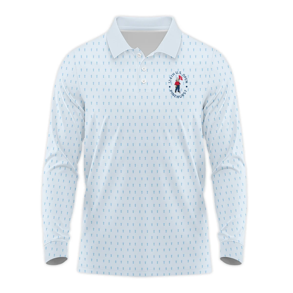 Golf Pattern Cup Light Blue Green 124th U.S. Open Pinehurst Zipper Hoodie Shirt Style Classic Zipper Hoodie Shirt