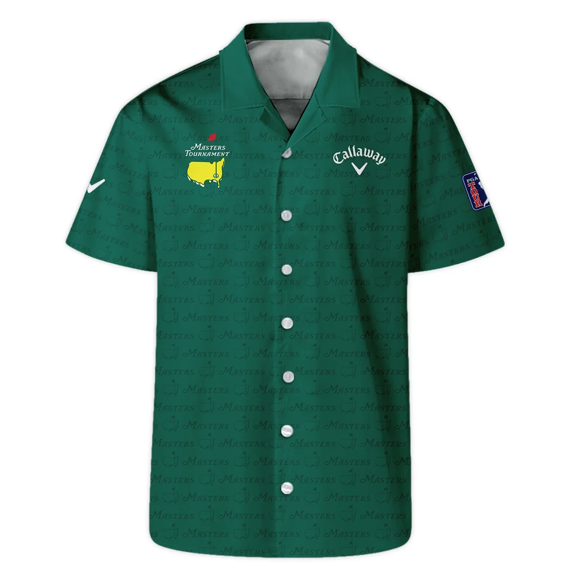 Golf Pattern Cup White Mix Green Masters Tournament Callaway Hawaiian Shirt Style Classic Oversized Hawaiian Shirt