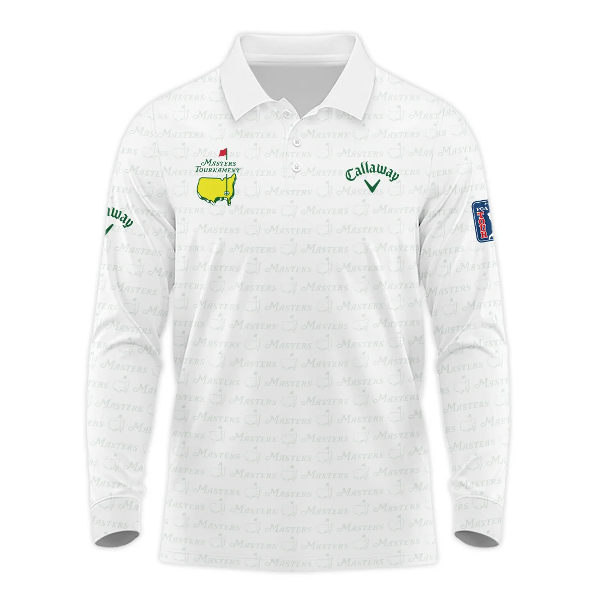 Golf Pattern Cup White Mix Green Masters Tournament Callaway Long Polo Shirt Style Classic Long Polo Shirt For Men