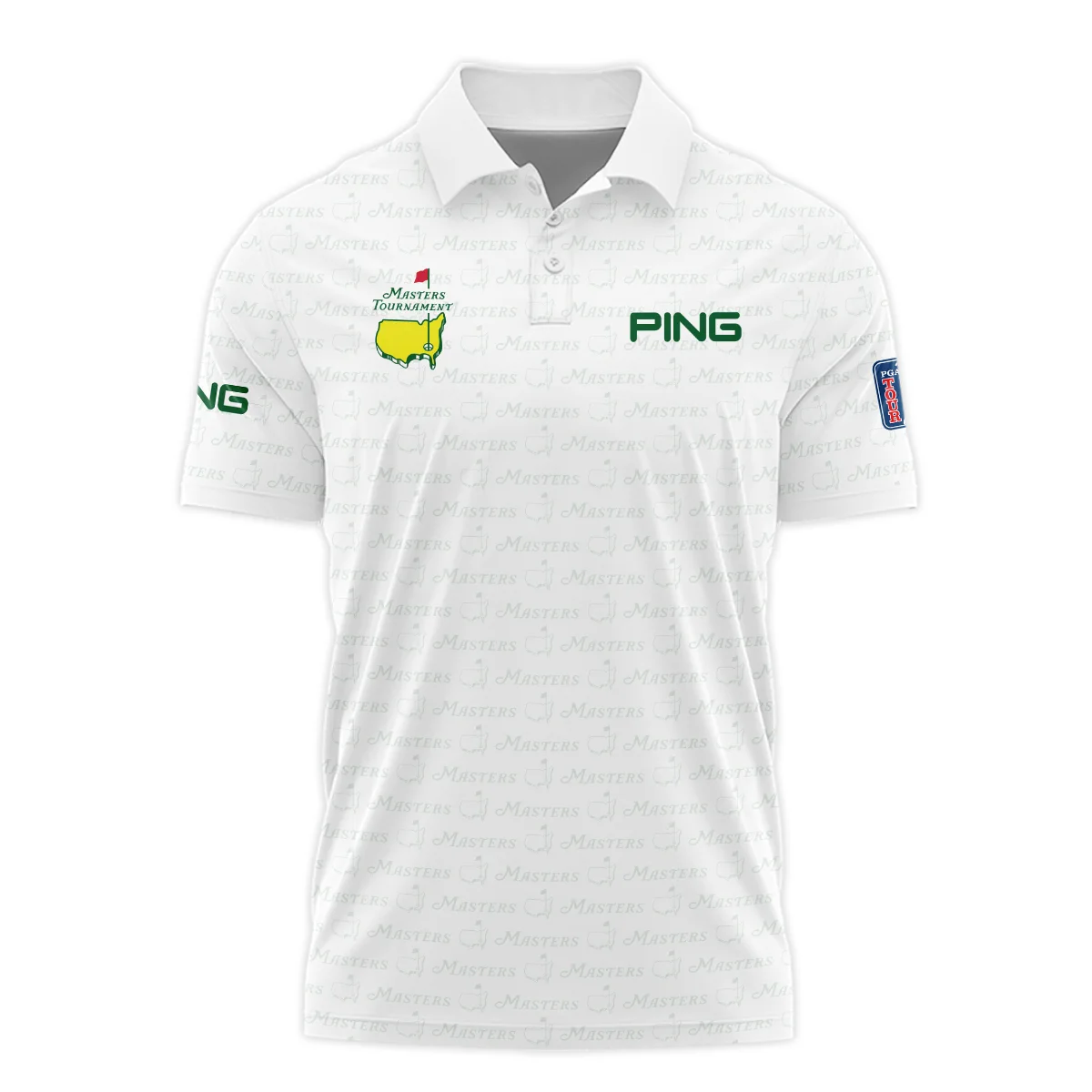 Golf Pattern Cup White Mix Green Masters Tournament Ping Vneck Polo Shirt Style Classic Polo Shirt For Men