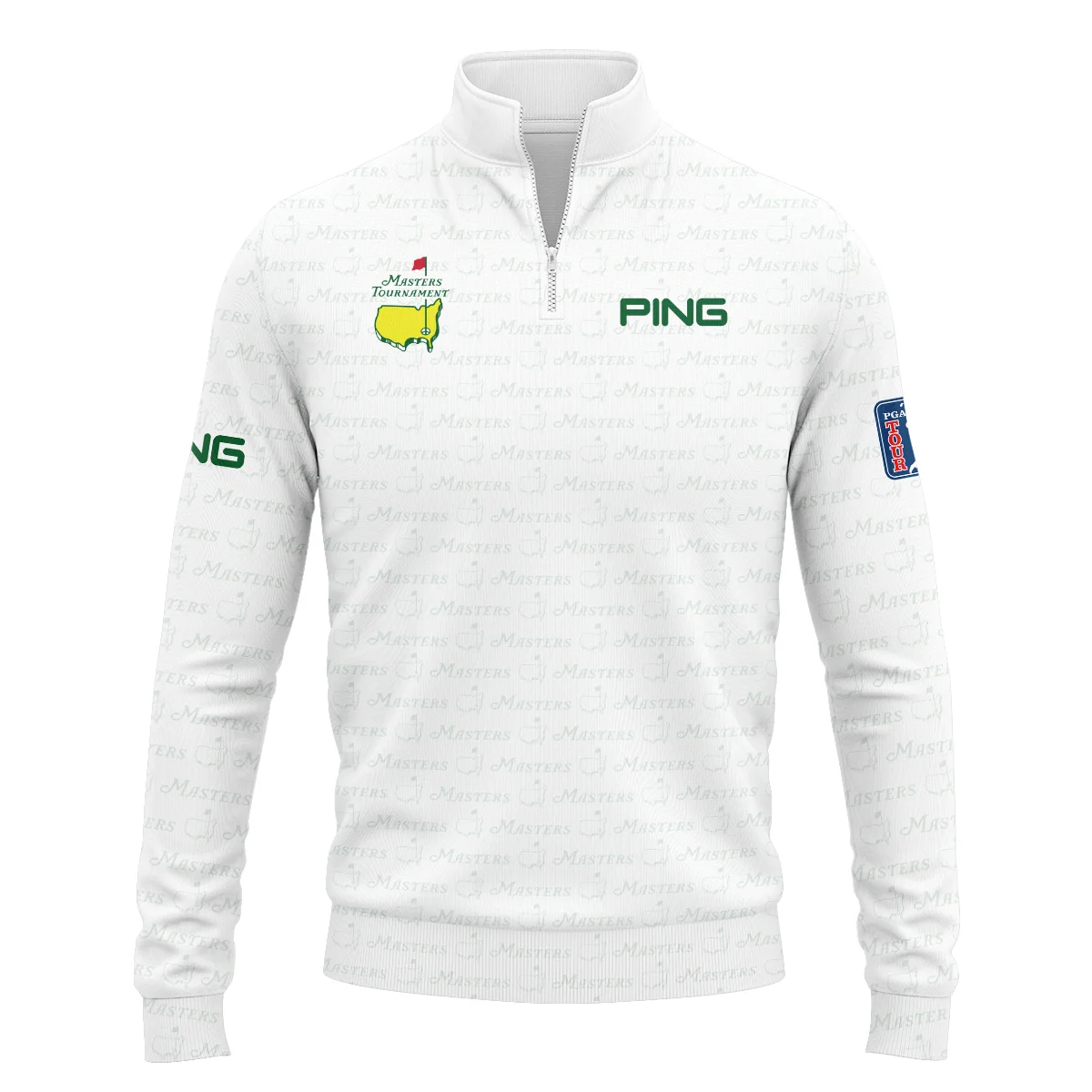 Golf Pattern Cup White Mix Green Masters Tournament Ping Quarter-Zip Jacket Style Classic Quarter-Zip Jacket