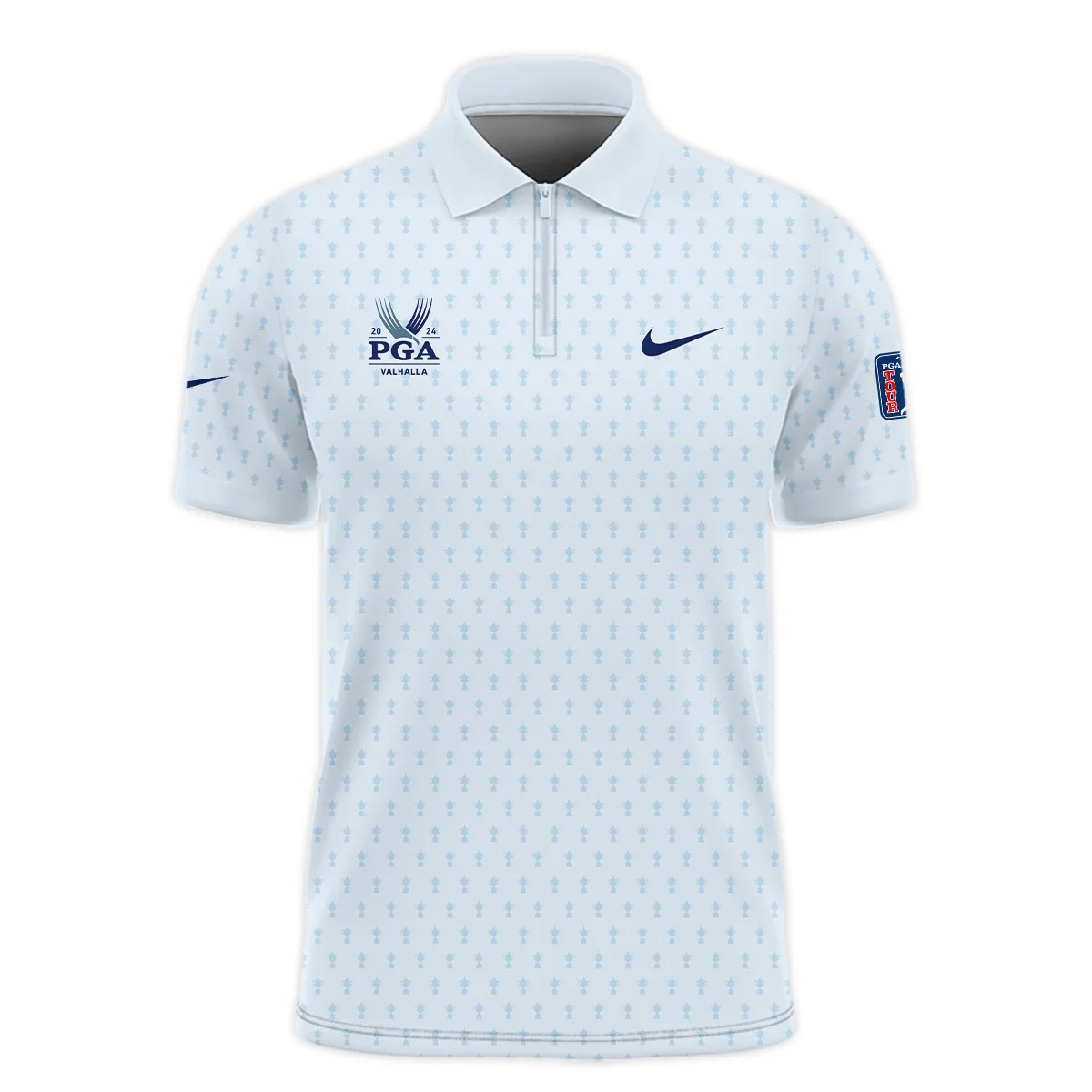 Golf Pattern Cup White Mix Light Blue 2024 PGA Championship Valhalla Nike Polo Shirt Style Classic Polo Shirt For Men