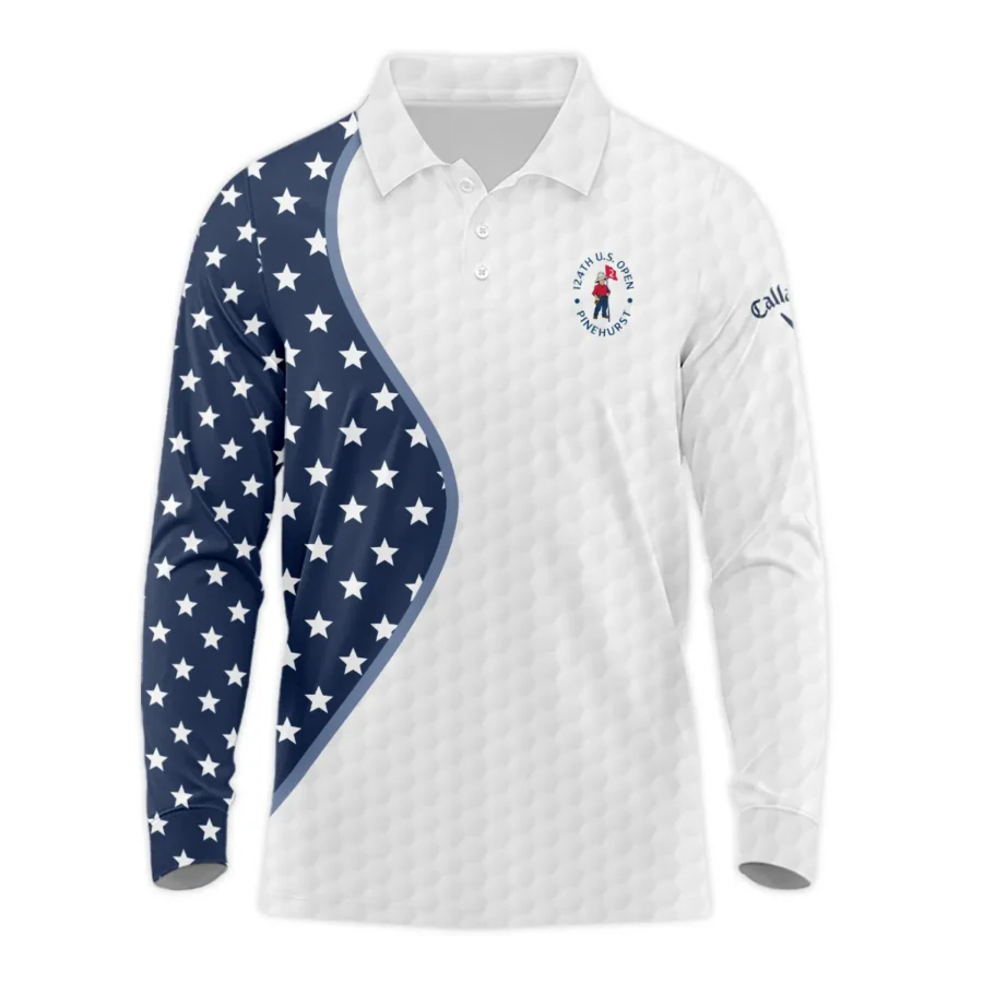 Golf Pattern Light Blue Cup 124th U.S. Open Pinehurst Callaway Long Polo Shirt Style Classic