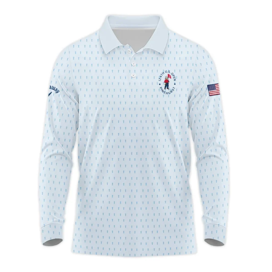 Golf Pattern Light Blue Cup 124th U.S. Open Pinehurst Callaway Long Polo Shirt Style Classic