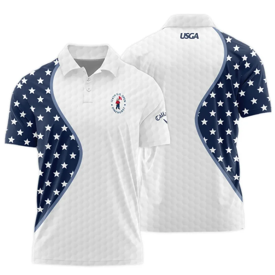 Golf Pattern Light Blue Cup 124th U.S. Open Pinehurst Callaway Polo Shirt Style Classic