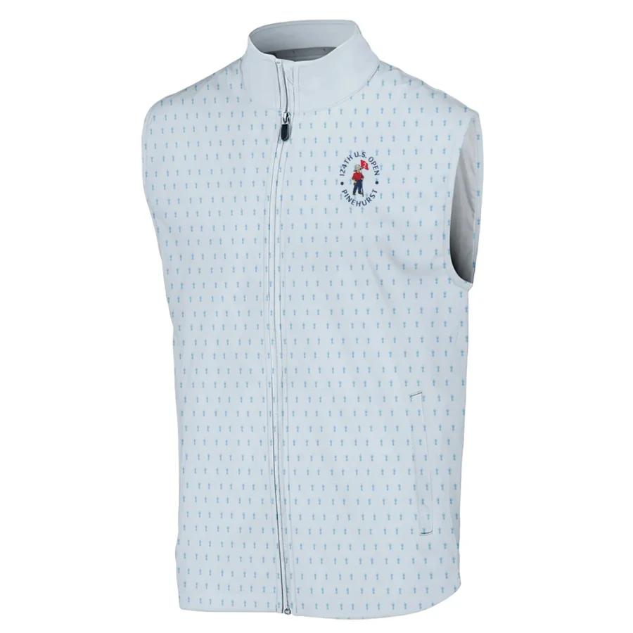 Golf Pattern Light Blue Cup 124th U.S. Open Pinehurst Callaway Sleeveless Jacket Style Classic