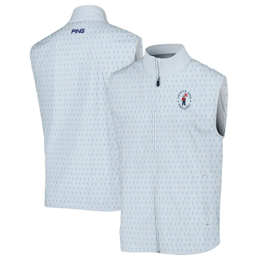 Golf Pattern Light Blue Cup 124th U.S. Open Pinehurst Ping Sleeveless Jacket Style Classic