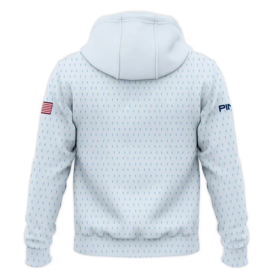 Golf Pattern Light Blue Cup 124th U.S. Open Pinehurst Ping Zipper Hoodie Shirt Style Classic