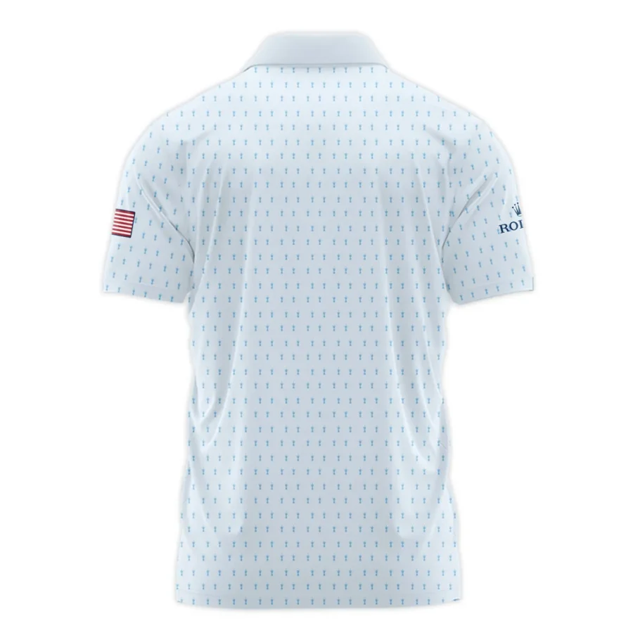 Golf Pattern Light Blue Cup 124th U.S. Open Pinehurst Rolex Polo Shirt Style Classic