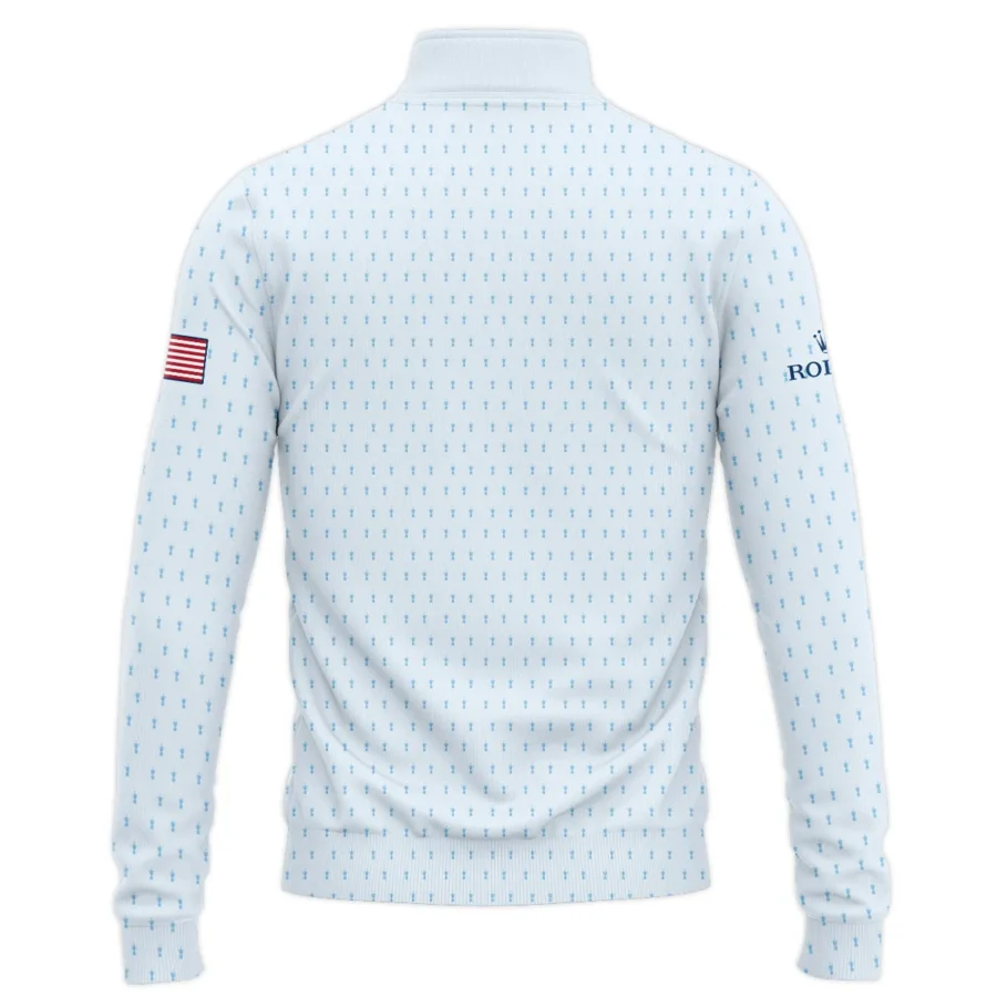 Golf Pattern Light Blue Cup 124th U.S. Open Pinehurst Rolex Quarter-Zip Jacket Style Classic