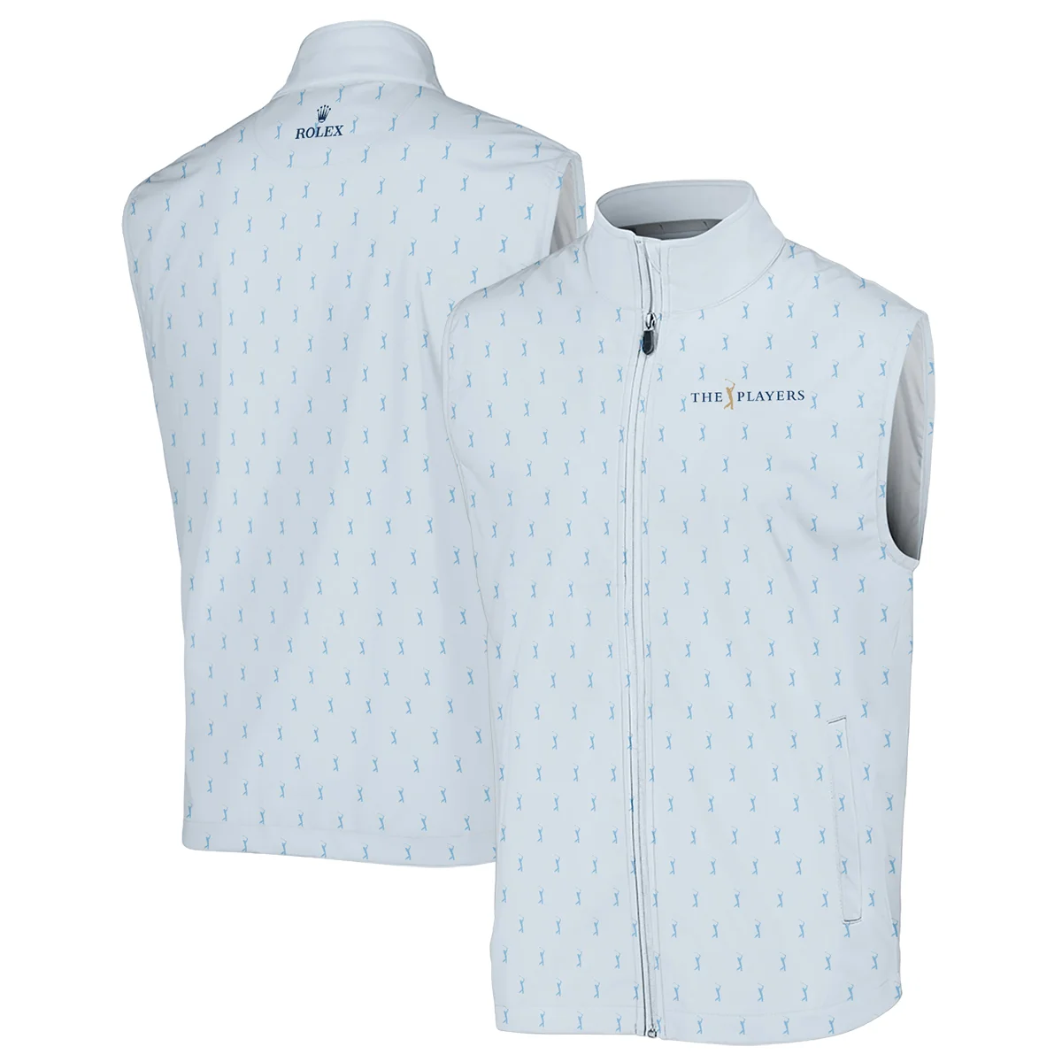 Golf Pattern Light Blue THE PLAYERS Championship Rolex Sleeveless Jacket Style Classic Sleeveless Jacket