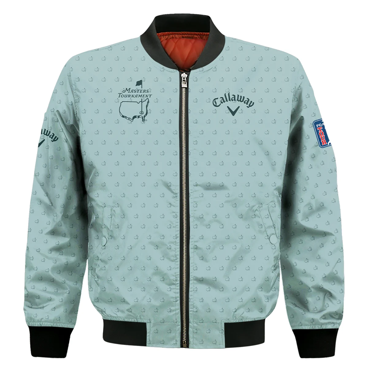 Golf Pattern Masters Tournament Callaway Bomber Jacket Cyan Pattern All Over Print Bomber Jacket