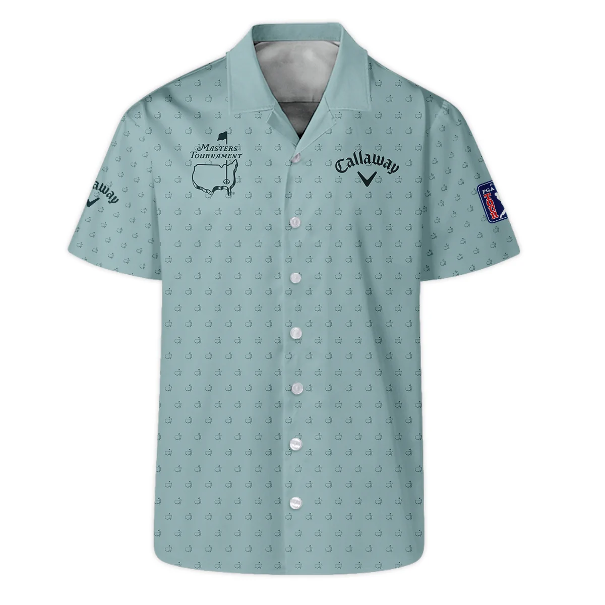Golf Pattern Masters Tournament Callaway Hawaiian Shirt Cyan Pattern All Over Print Oversized Hawaiian Shirt