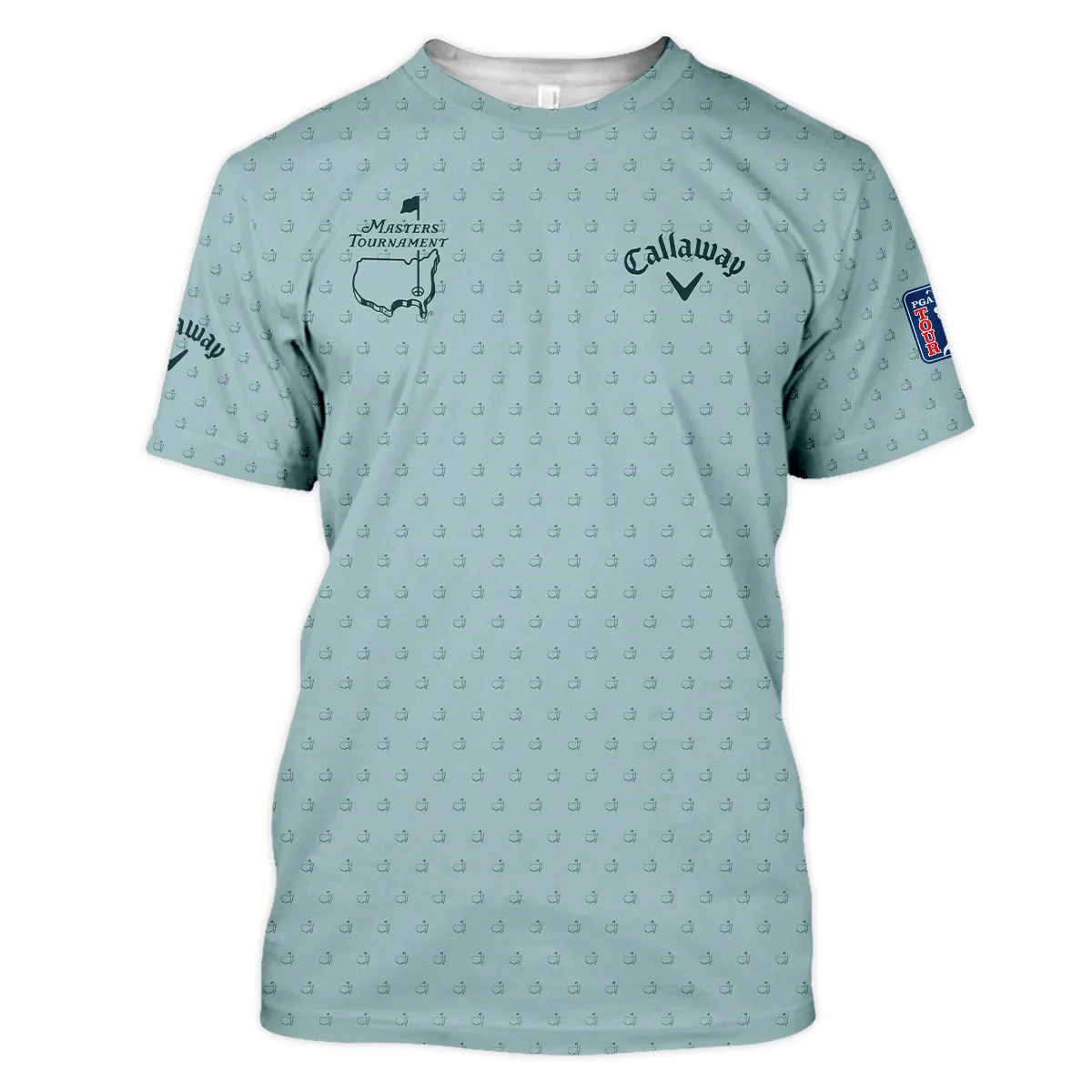 Golf Pattern Masters Tournament Callaway Unisex T-Shirt Cyan Pattern All Over Print T-Shirt