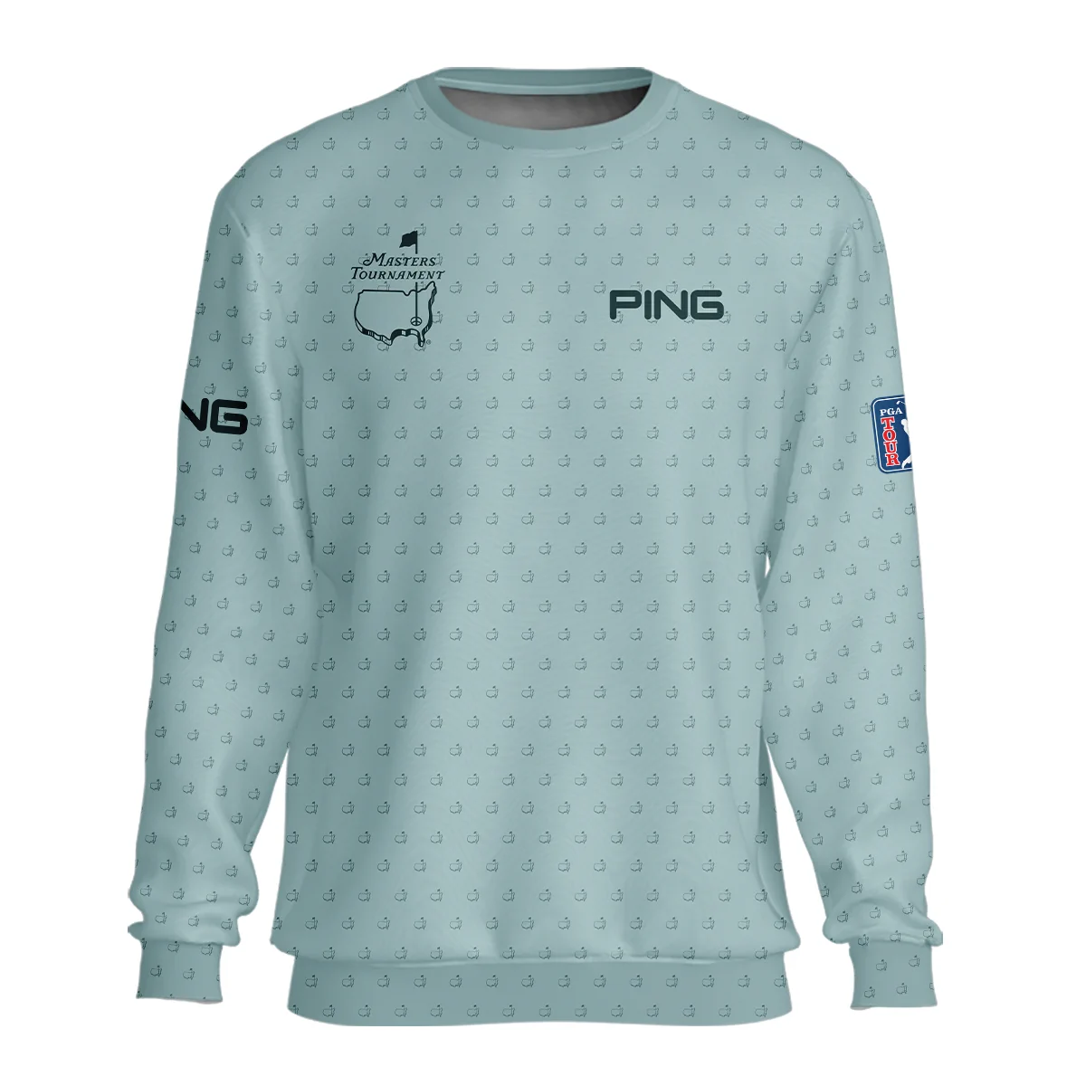 Golf Pattern Masters Tournament Ping Unisex Sweatshirt Cyan Pattern All Over Print Sweatshirt
