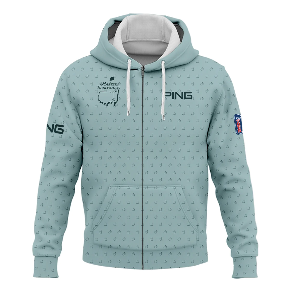 Golf Pattern Masters Tournament Ping Bomber Jacket Cyan Pattern All Over Print Bomber Jacket