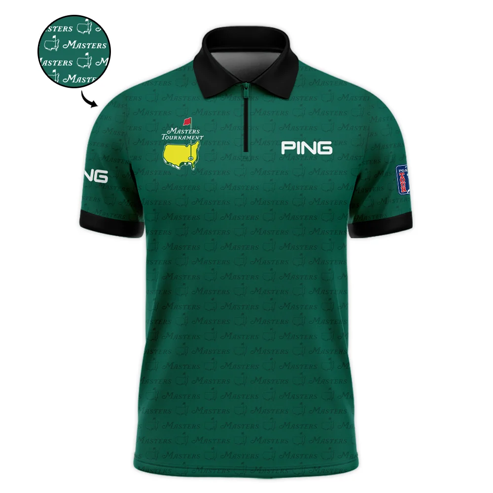 Golf Pattern Masters Tournament Ping Polo Shirt Green Color Golf Sports All Over Print Polo Shirt For Men