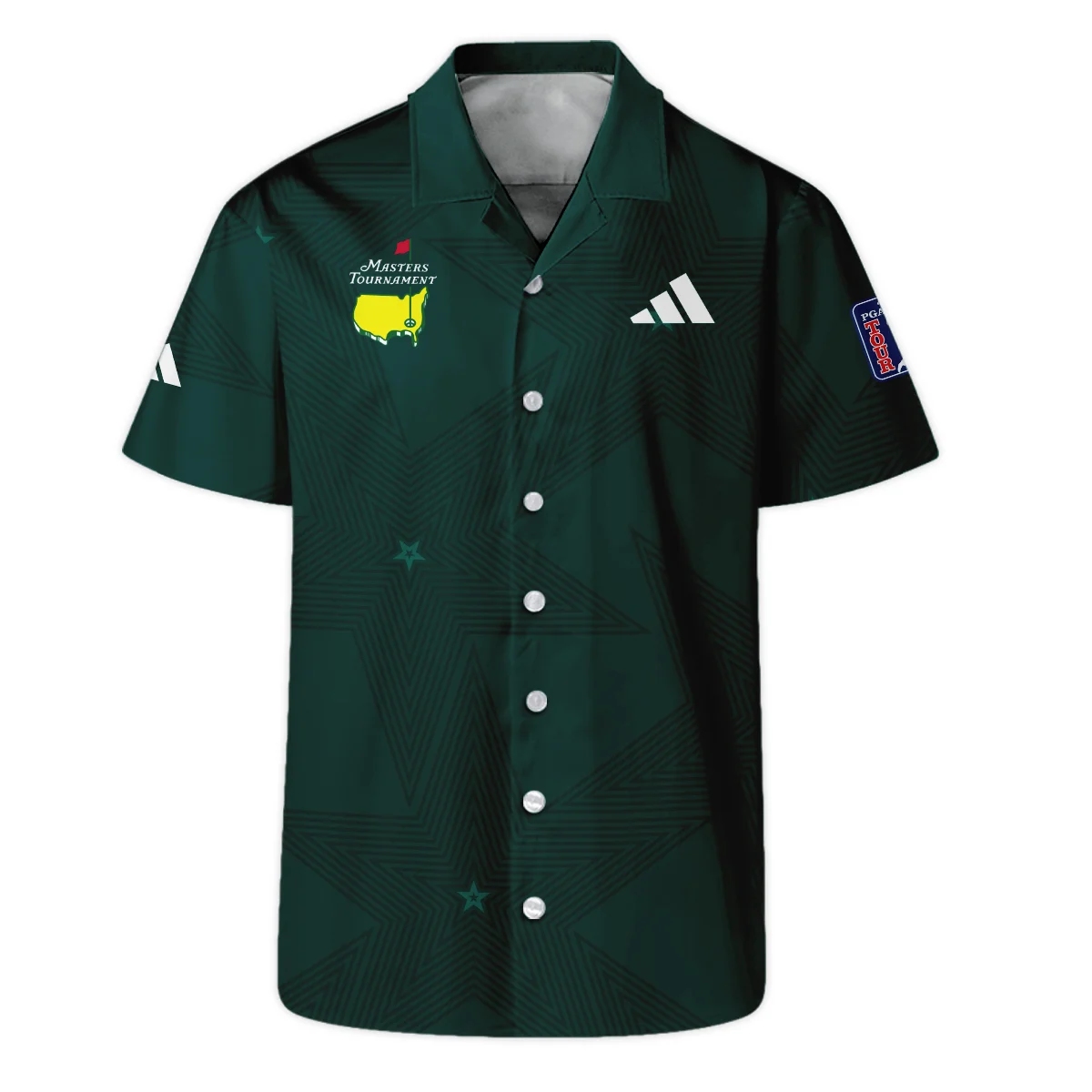 Golf Pattern Stars Dark Green Masters Tournament Adidas Polo Shirt Style Classic Polo Shirt For Men