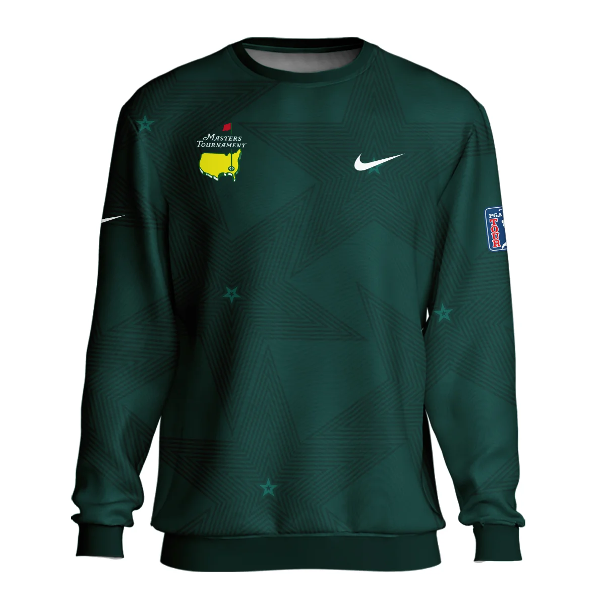 Golf Pattern Stars Dark Green Masters Tournament Nike Unisex Sweatshirt Style Classic Sweatshirt