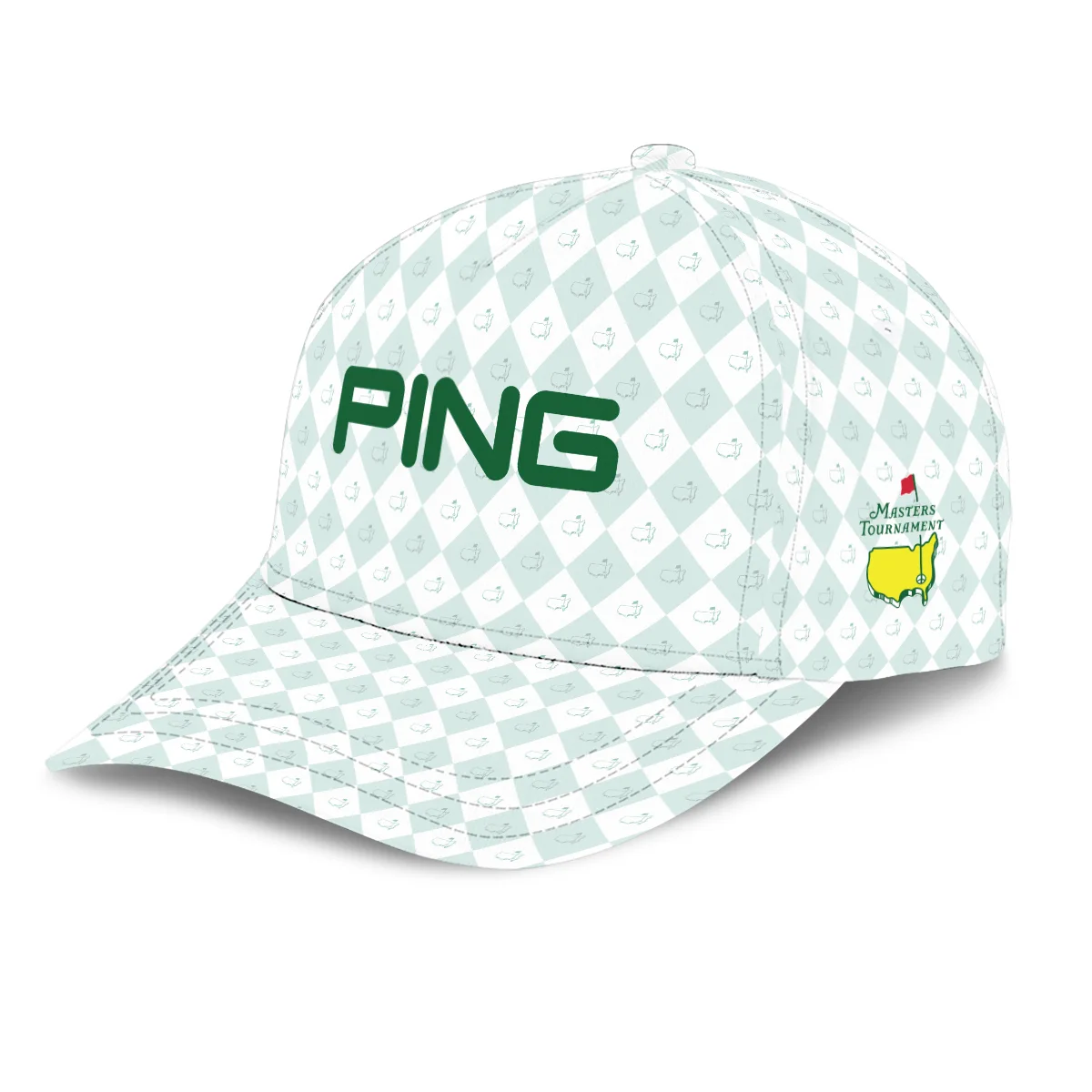 Golf Pattern White Green Callaway Masters Tournament Style Classic Golf All over Print Cap