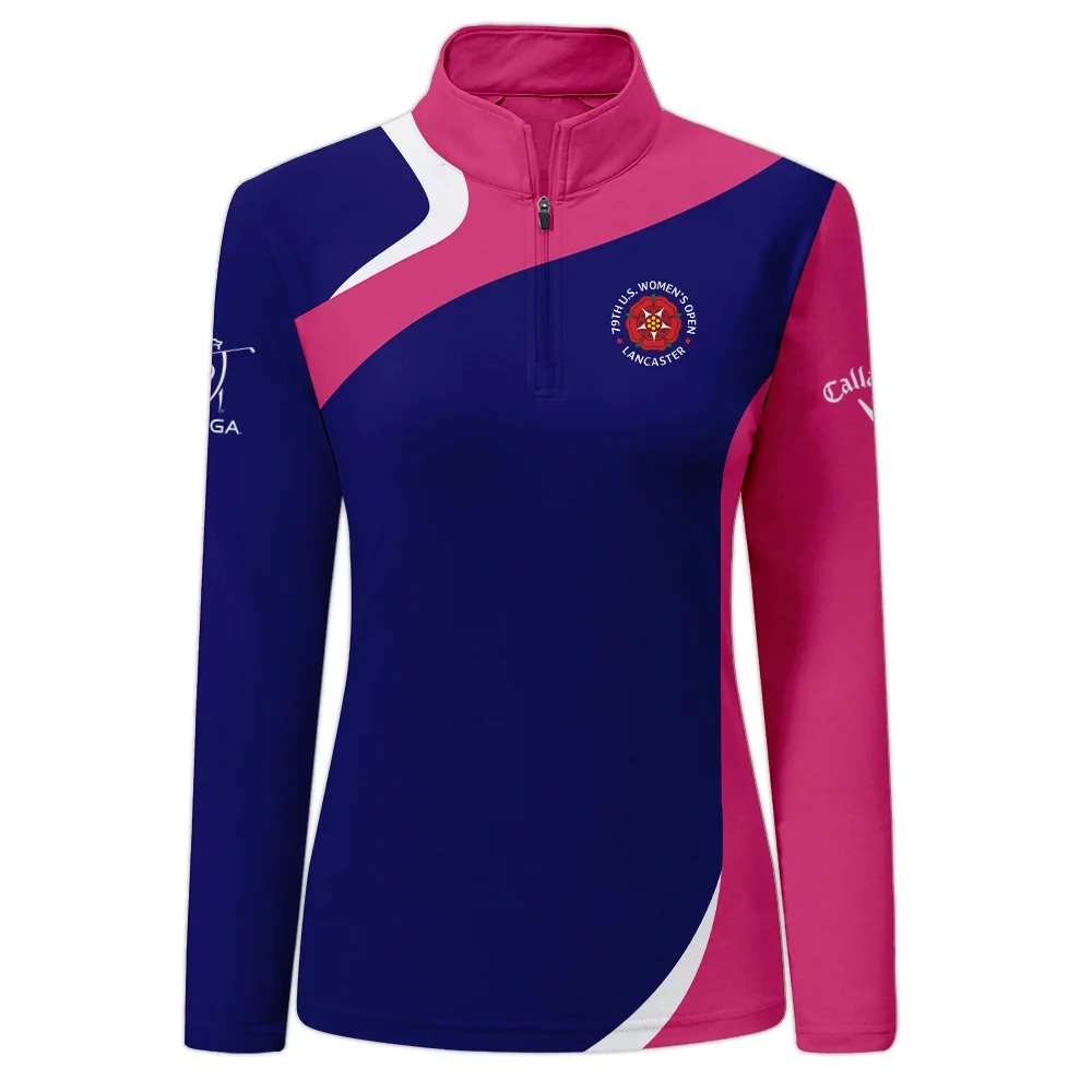 Golf Sport 79th U.S. Women’s Open Lancaster Callaway Quarter-Zip Jacket Navy Mix Pink All Over Print Quarter-Zip Jacket