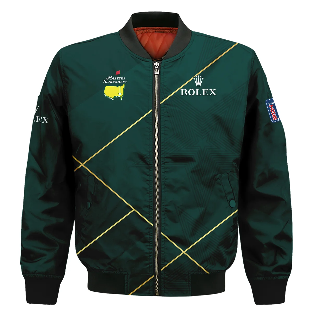 Golf Sport Dark Green Green Masters Tournament Rolex Zipper Polo Shirt Style Classic Zipper Polo Shirt For Men