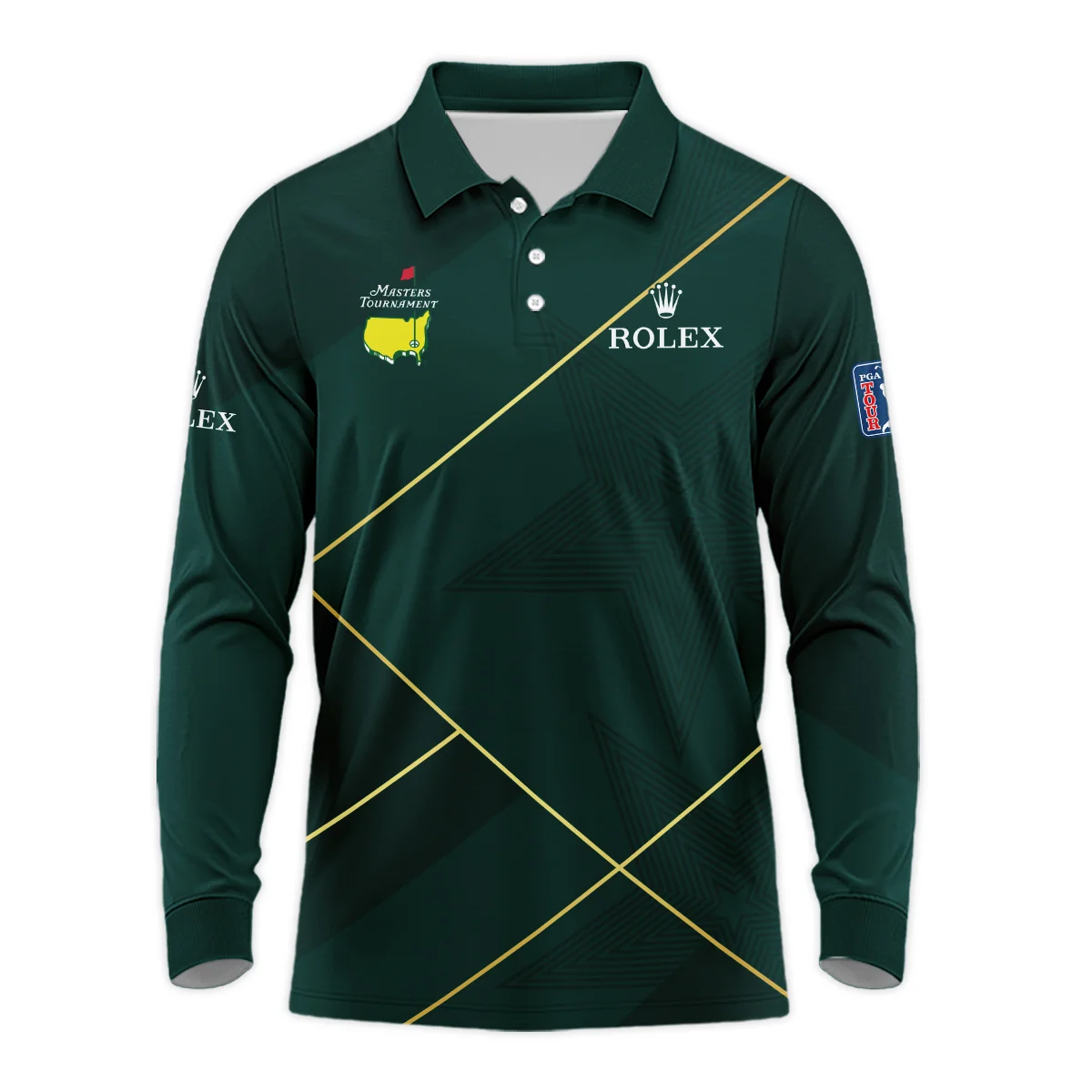 Golf Sport Dark Green Green Masters Tournament Rolex Long Polo Shirt Style Classic Long Polo Shirt For Men