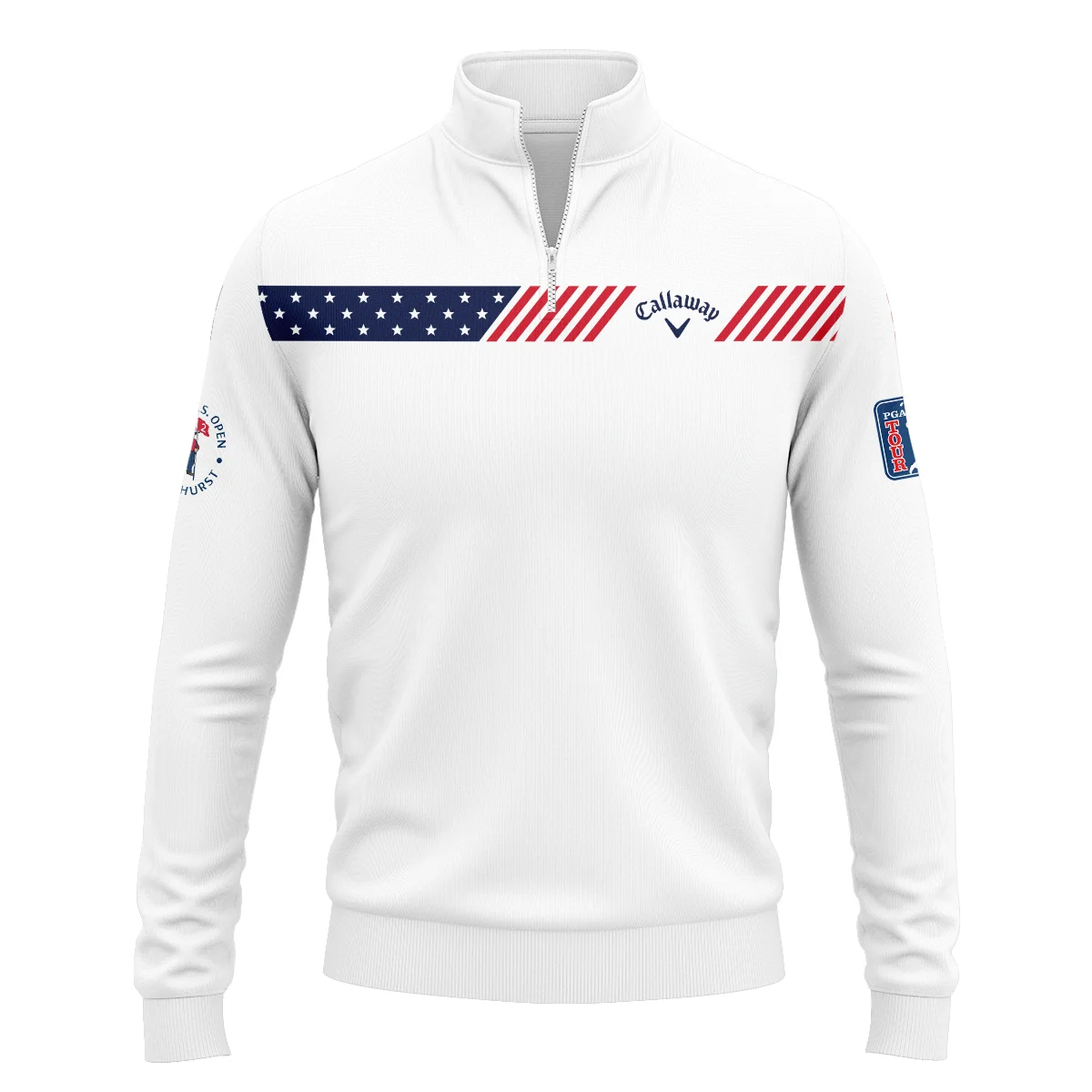 Golf Sport Flag American 124th U.S. Open Pinehurst Callaway Quarter-Zip Jacket Style Classic Quarter-Zip Jacket