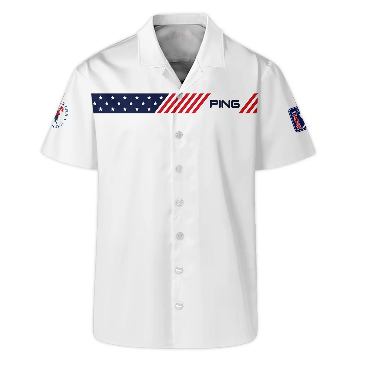 Golf Sport Flag American 124th U.S. Open Pinehurst Ping Hawaiian Shirt Style Classic Oversized Hawaiian Shirt