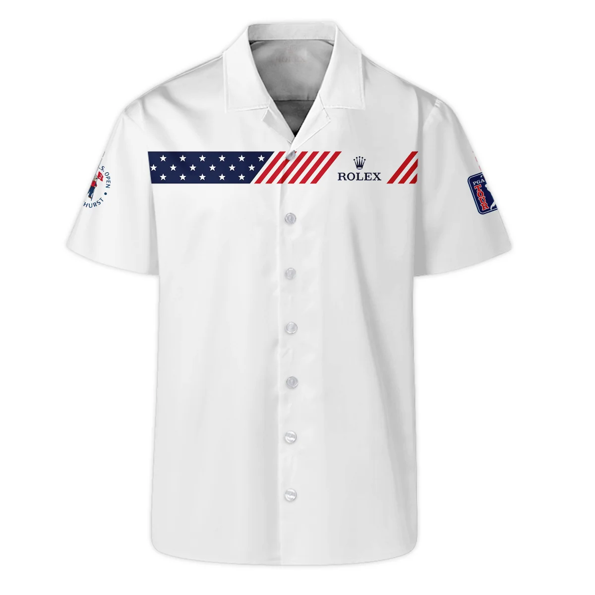 Golf Sport Flag American 124th U.S. Open Pinehurst Rolex Hawaiian Shirt Style Classic Oversized Hawaiian Shirt