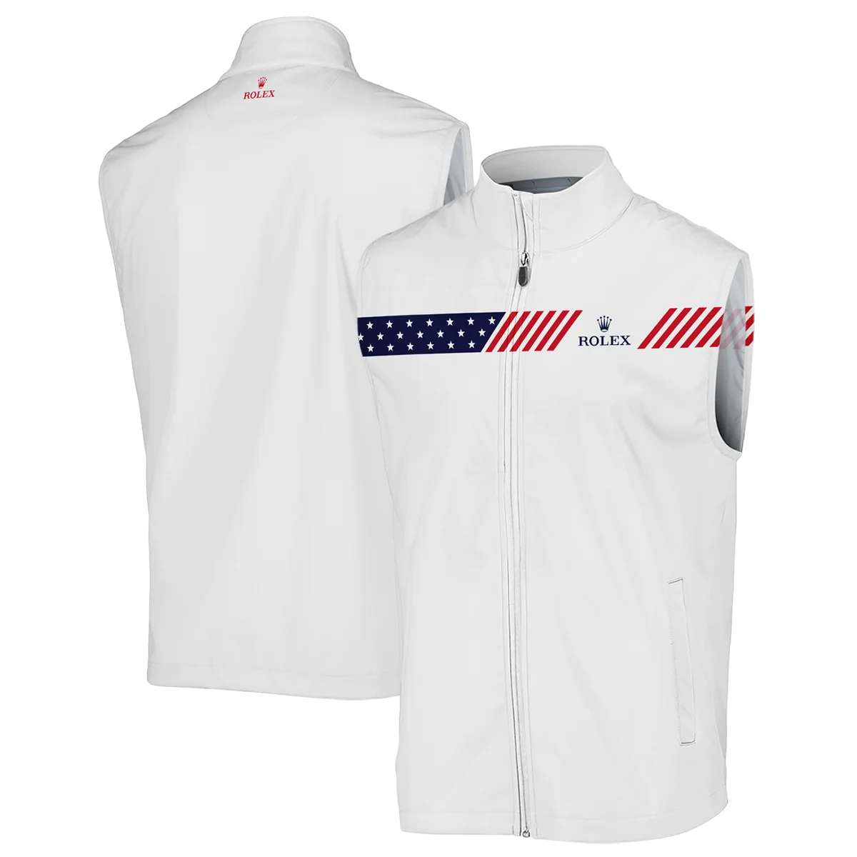 Golf Sport Flag American 124th U.S. Open Pinehurst Rolex Sleeveless Jacket Style Classic Sleeveless Jacket