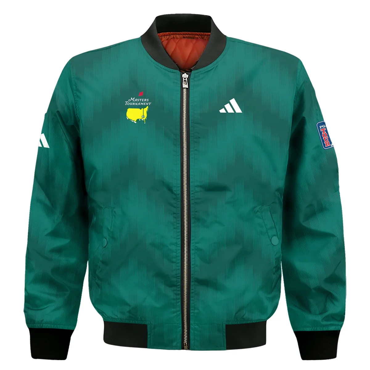 Golf Sport Green Gradient Stripes Pattern Adidas Masters Tournament Bomber Jacket Style Classic Bomber Jacket